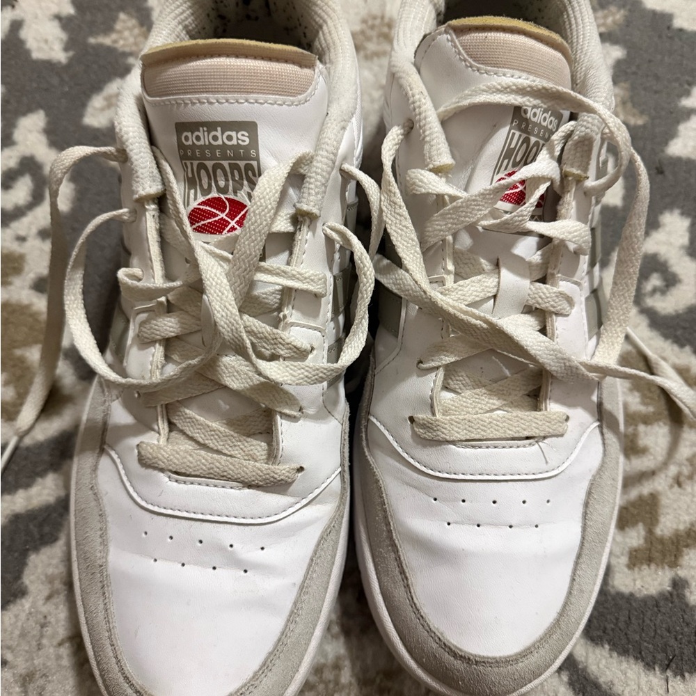 Adidas Hoops White and Gray Sneakers